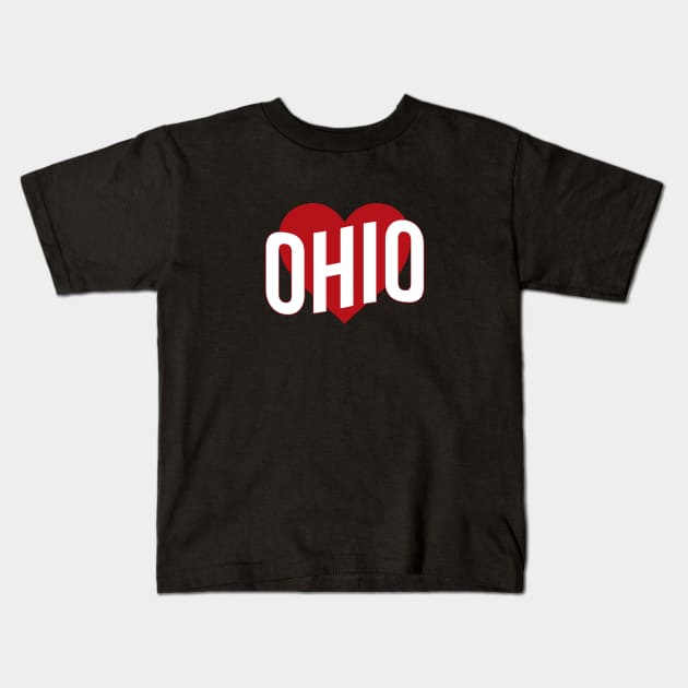 Ohio Love Kids T-Shirt by Novel_Designs